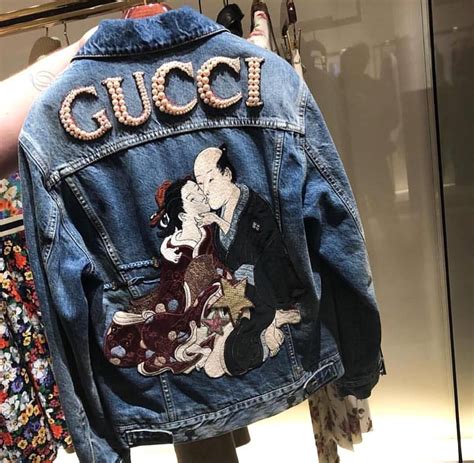 gucci denim jacket outfit|Gucci denim jacket vintage.